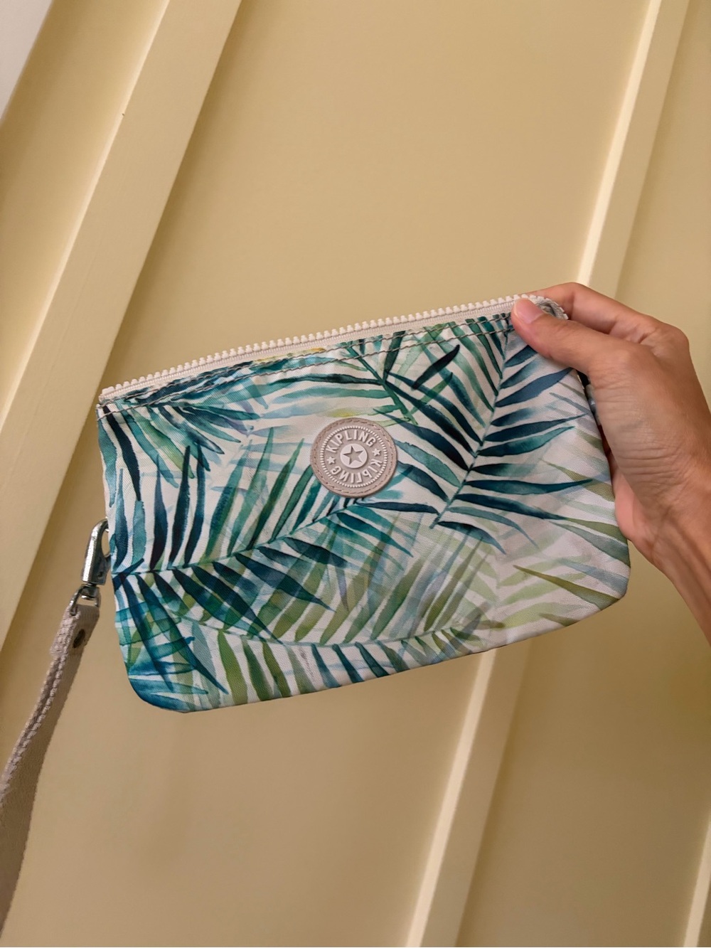 Kipling Palm Print Wristlet Pouch
